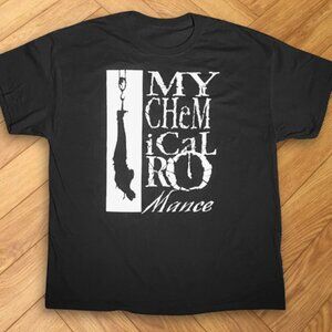 My Chemical Romance Hanging Silhouette Logo Black T-Shirt Reprint Rock Band